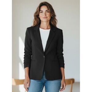 The Limited Women's Black Blazer Size 4 Career Wear Button Jacket‎ Work Coat EUC